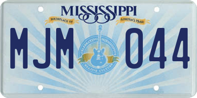MS license plate MJM044