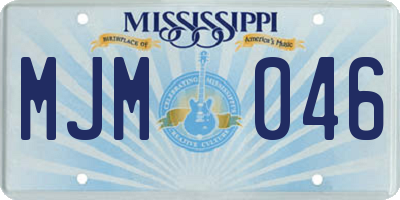 MS license plate MJM046