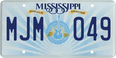 MS license plate MJM049