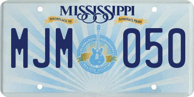 MS license plate MJM050