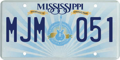 MS license plate MJM051