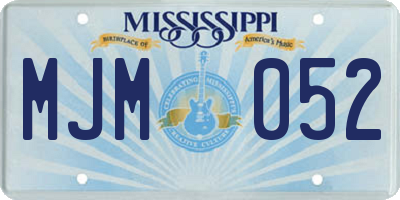 MS license plate MJM052