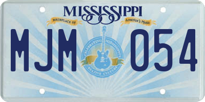 MS license plate MJM054