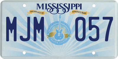 MS license plate MJM057