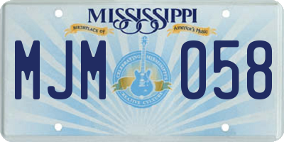 MS license plate MJM058