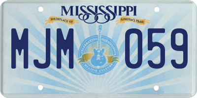 MS license plate MJM059