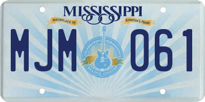 MS license plate MJM061