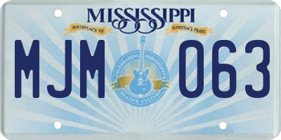 MS license plate MJM063