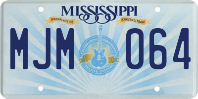 MS license plate MJM064