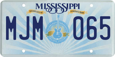 MS license plate MJM065