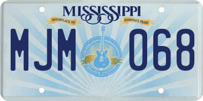 MS license plate MJM068
