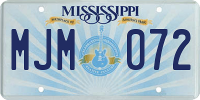 MS license plate MJM072