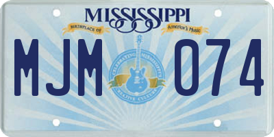 MS license plate MJM074