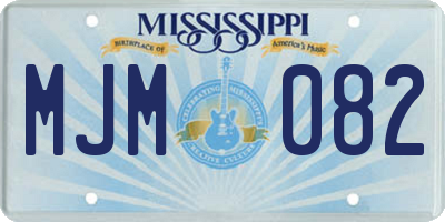MS license plate MJM082