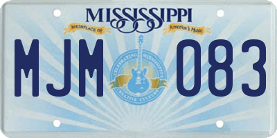 MS license plate MJM083