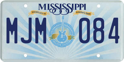 MS license plate MJM084
