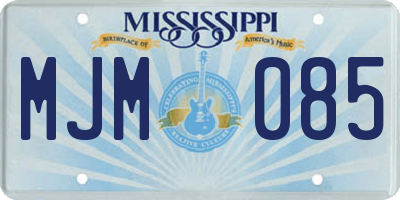 MS license plate MJM085