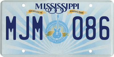 MS license plate MJM086