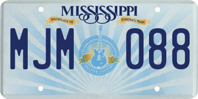MS license plate MJM088