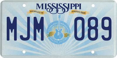 MS license plate MJM089