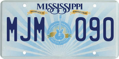 MS license plate MJM090