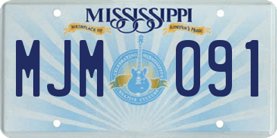MS license plate MJM091