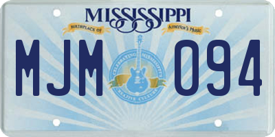 MS license plate MJM094