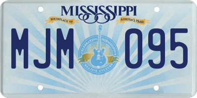 MS license plate MJM095