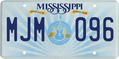 MS license plate MJM096