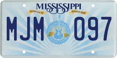 MS license plate MJM097
