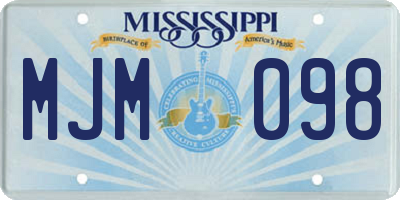 MS license plate MJM098