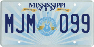 MS license plate MJM099