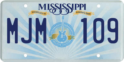 MS license plate MJM109