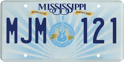MS license plate MJM121
