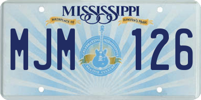 MS license plate MJM126