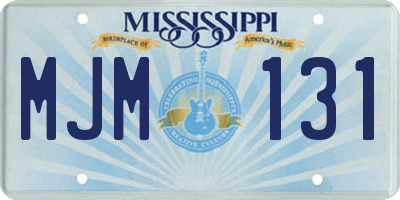 MS license plate MJM131