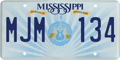 MS license plate MJM134