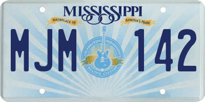 MS license plate MJM142