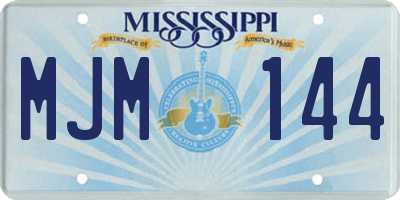MS license plate MJM144