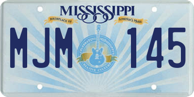 MS license plate MJM145
