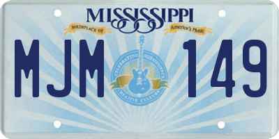 MS license plate MJM149
