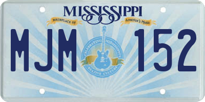 MS license plate MJM152
