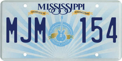 MS license plate MJM154