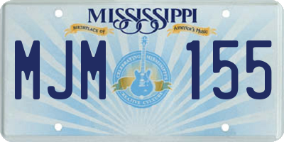 MS license plate MJM155