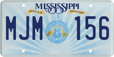 MS license plate MJM156