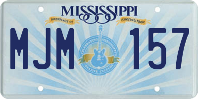 MS license plate MJM157