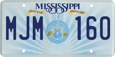 MS license plate MJM160