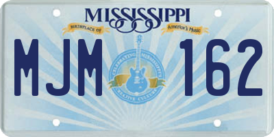 MS license plate MJM162