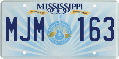 MS license plate MJM163