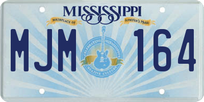 MS license plate MJM164